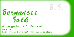 bernadett volk business card